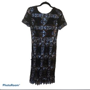 BCBGMAXAZRIA Sequence Dress Size 4 Black NEW